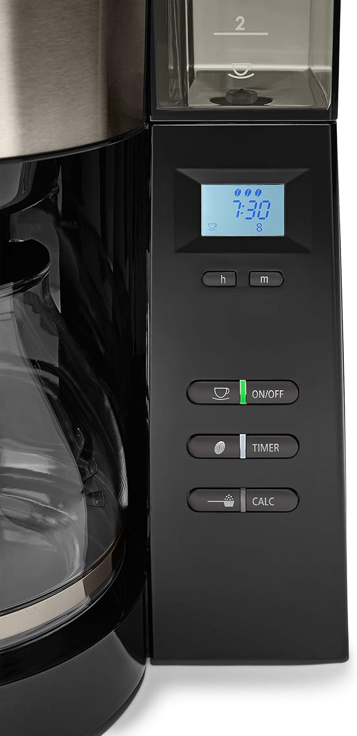 Aparat kafeje me mulli MELITTA AromaFresh, 10 filxhanë, inox/zi