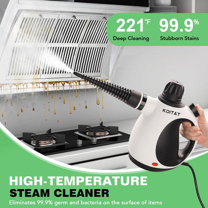 Pastrues me avull KOITAT SC307 Handheld Steam Cleaner, 1050w, i bardhë/zi