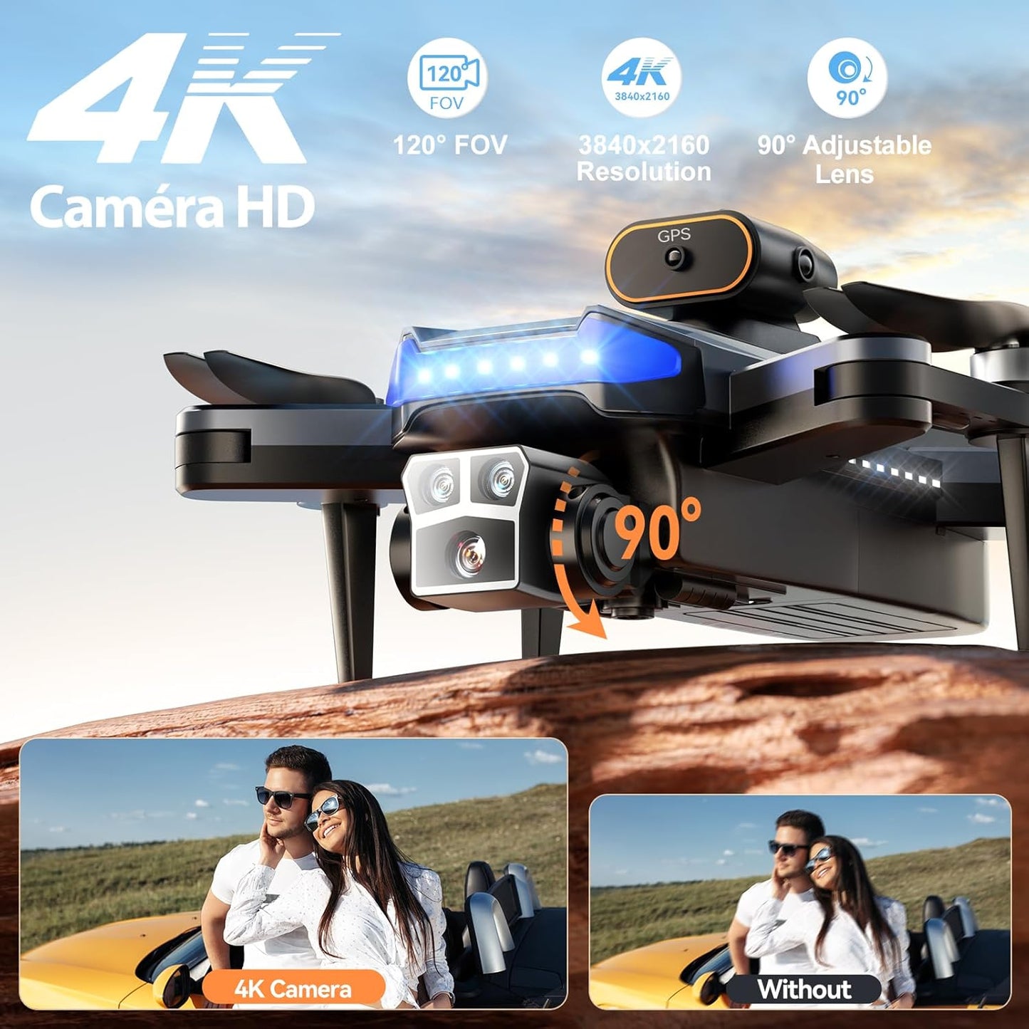 Dron HYTOBP P17, 4K, GPS, brushless, i zi