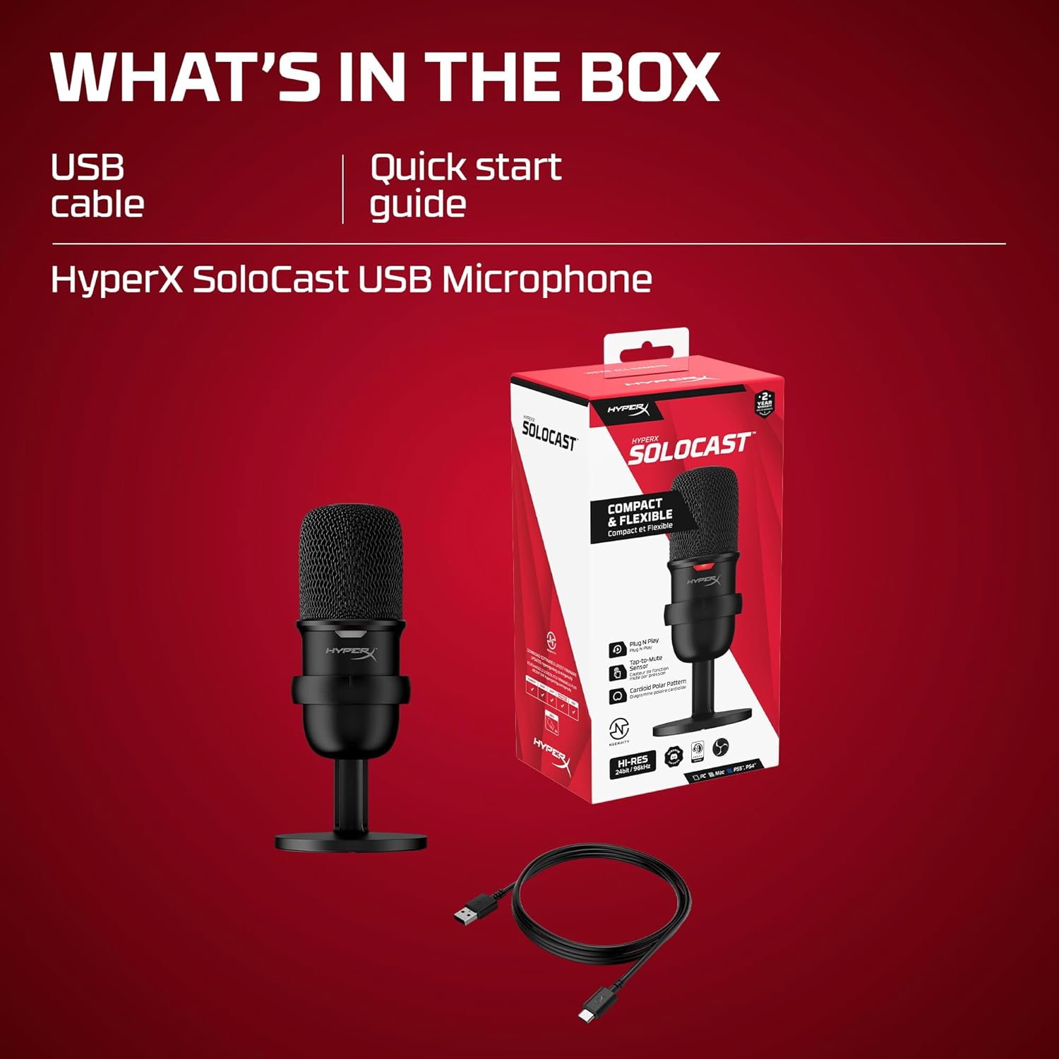 HyperX SoloCast – USB Condenser Gaming Microphone