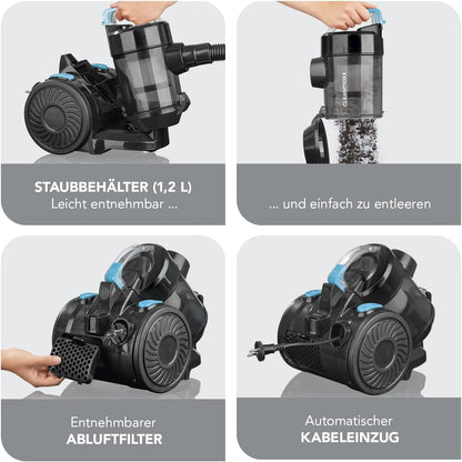 Fshesë elektrike CLEANmaxx Zyklon-Staubsauger, 800 W, e zezë
