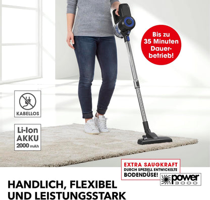 Fshesë elektrike CLEANmaxx Akku-Zyklonstaubsauger, Li-Ion 2000 mAh, e zezë