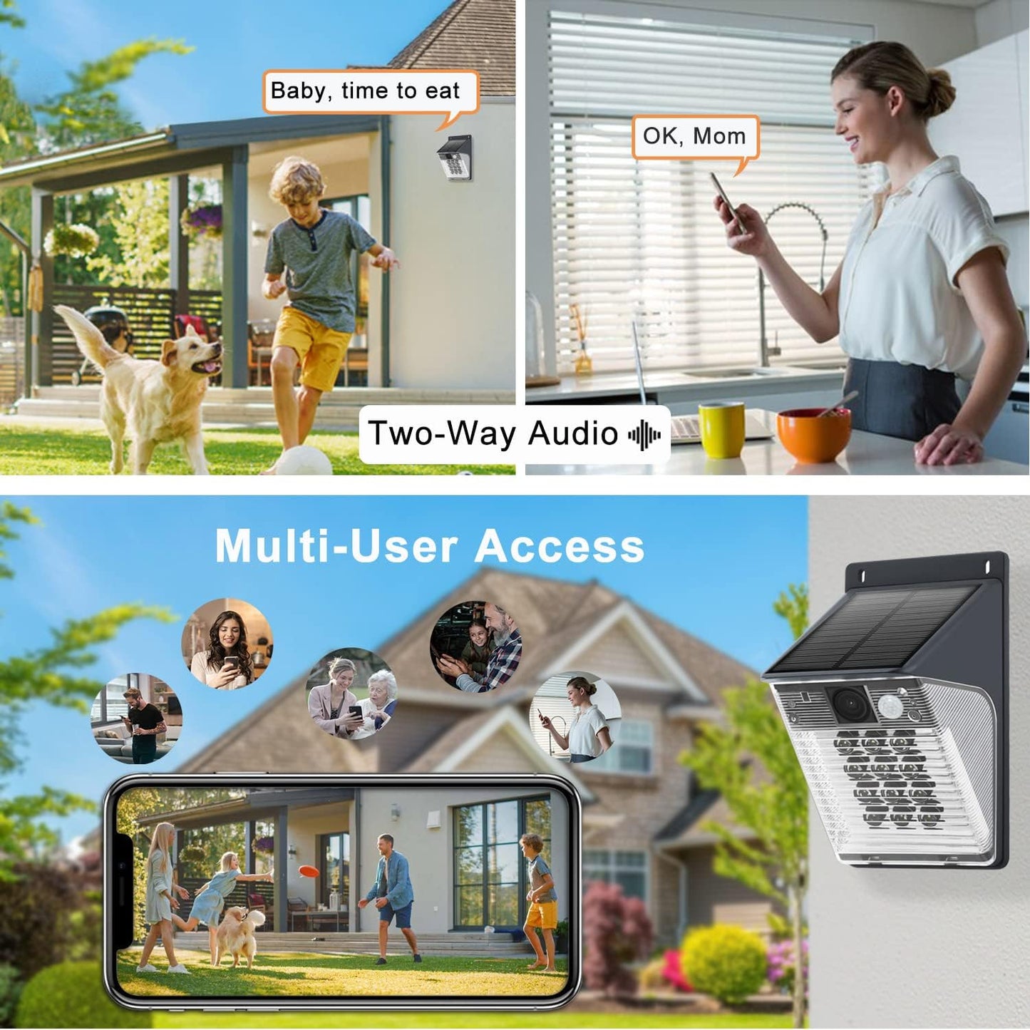 Kamerë Sigurie WiFi me Energji Solare – 1080P HD | PIR | IP66