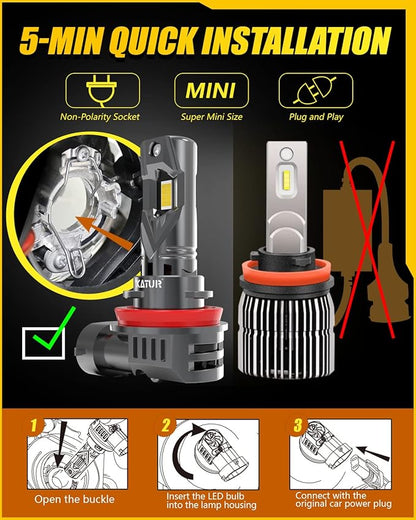 Llambë LED për Makinë KATUR High Power, dritë e bardhë, trup alumini, Plug & Play