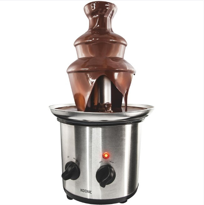 Fontanë për çokollatë KOENIC KCF 2221, 320W, Kapacitet 1.5 kg, e zezë/argjendtë
