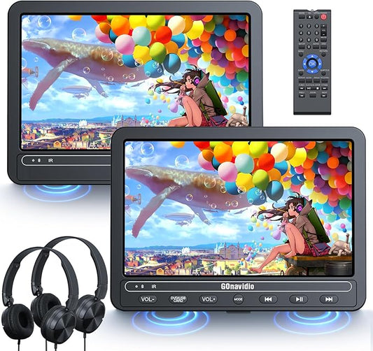 Portable Video Player për Makinë Dual Screen, 2×10”, USB/SD/DVD, i zi