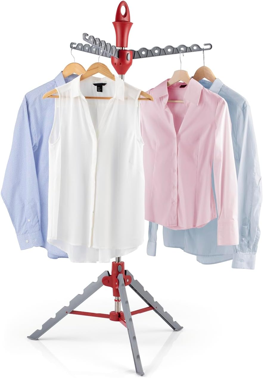 Mbajtëse rrobash EASYmaxx Wäscheständer, palosëse vertikale, lartësi 160–170 cm, metalike, ngjyrë gri