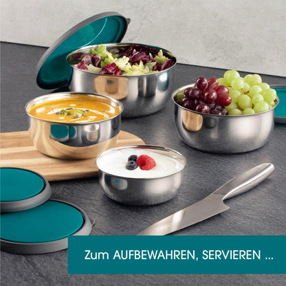 Set tasa GOURMETmaxx Edelstahlschüsseln, 8 pjesë, inox