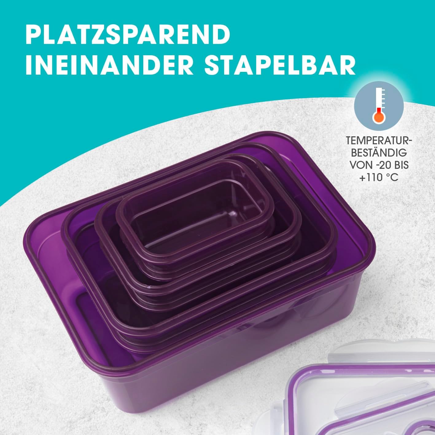 Set kuti për ruajtje të ushqimit GOURMETmaxx Klick-it, 36 pjesë