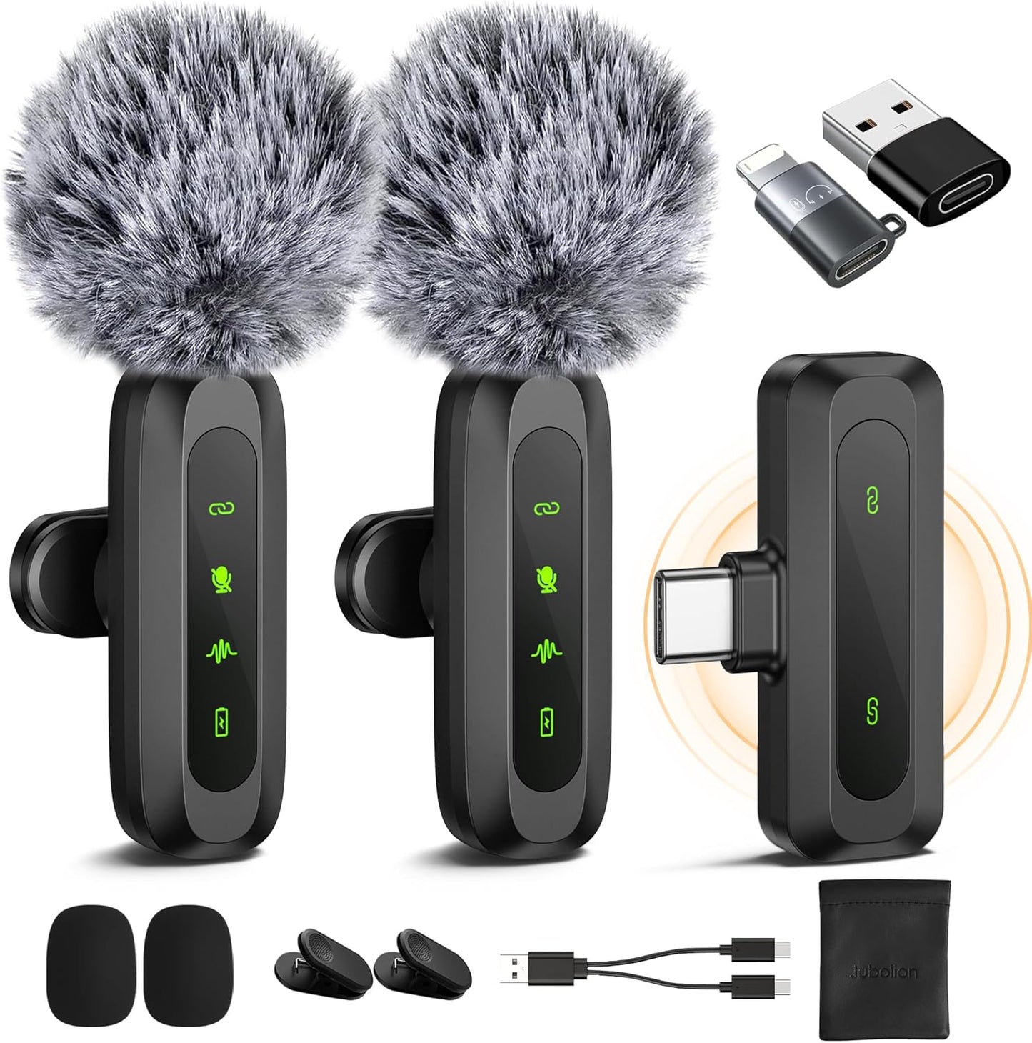 Mikrofon Jubolion Wireless Lavalier, USB-C, i zi