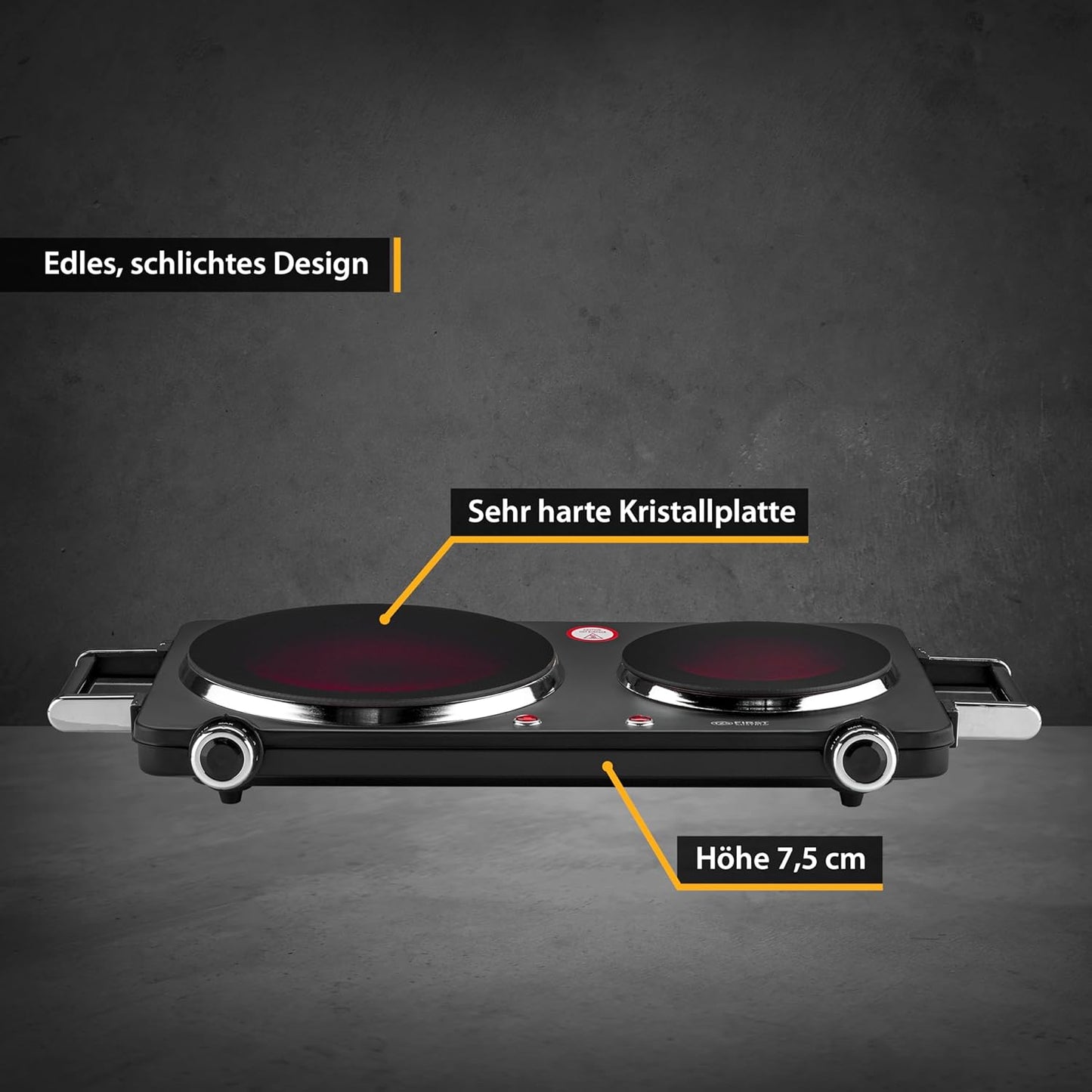Pllakë gatimi infra të kuqe TZS First Austria FA-5096-6, 2500 W, e zezë