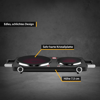 Pllakë gatimi infra të kuqe TZS First Austria FA-5096-6, 2500 W, e zezë