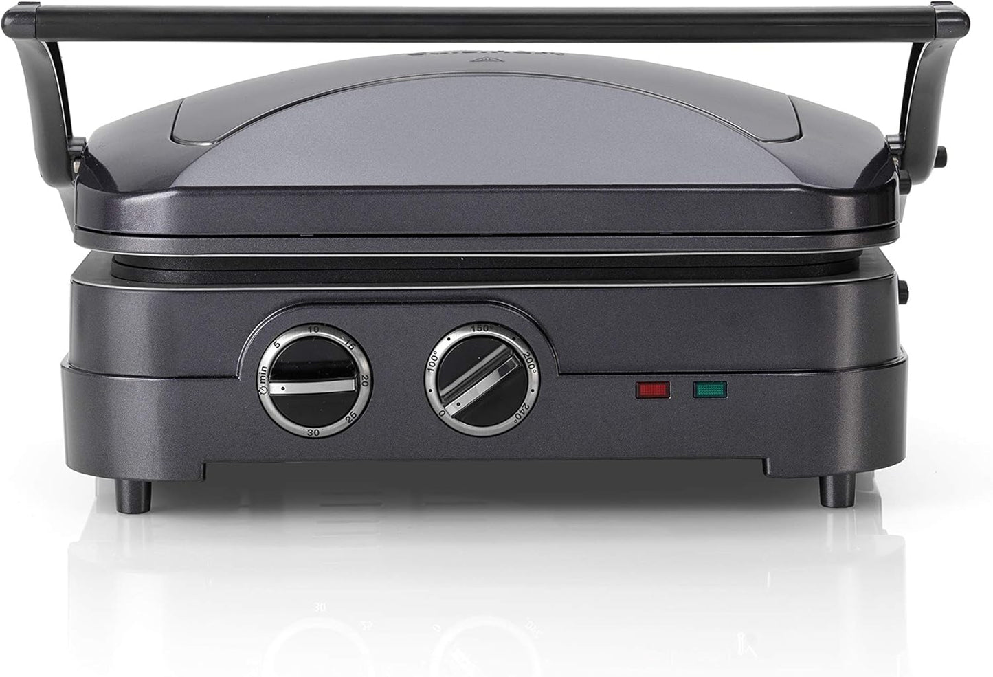 Grill elektrik Cuisinart GR47E, 1650W, 36 x 33 cm, i hirtë