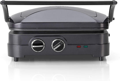 Grill elektrik Cuisinart GR47E, 1650W, 36 x 33 cm, i hirtë