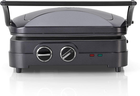 Grill elektrik Cuisinart GR47E, 1650W, 36 x 33 cm, i hirtë