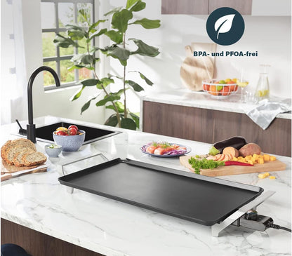 Grill tavoline PRINCESS Table Chef Premium XXL, 2500W, 36 x 60 cm, e zezë/Inox