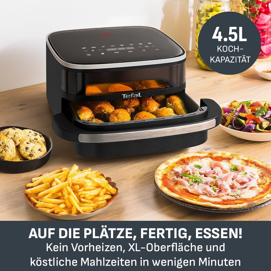 Fritezë Tefal Easy Fry XL Surface, 1800W, e zezë/inox