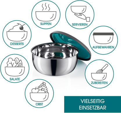 Set tasa GOURMETmaxx Edelstahlschüsseln, 8 pjesë, inox