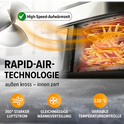 Fritezë GOURMETmaxx Doppelkammer-Heißluftfritteuse, 7L, 2400W, e zezë/inox