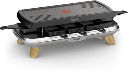Set grill Tefal Raclette Gourmet RE4588, 1350W, 8 Persona, e zezë