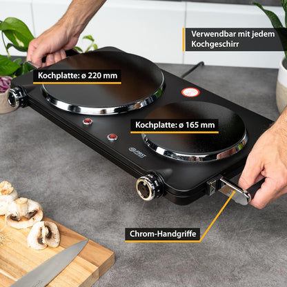 Pllakë gatimi infra të kuqe TZS First Austria FA-5096-6, 2500 W, e zezë