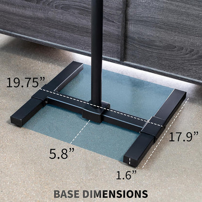Stand për TV V.I.V Stand-TV07, për 32”–65”, VESA 75×75–600×400, lartësi e rregullueshme, metalik, i zi