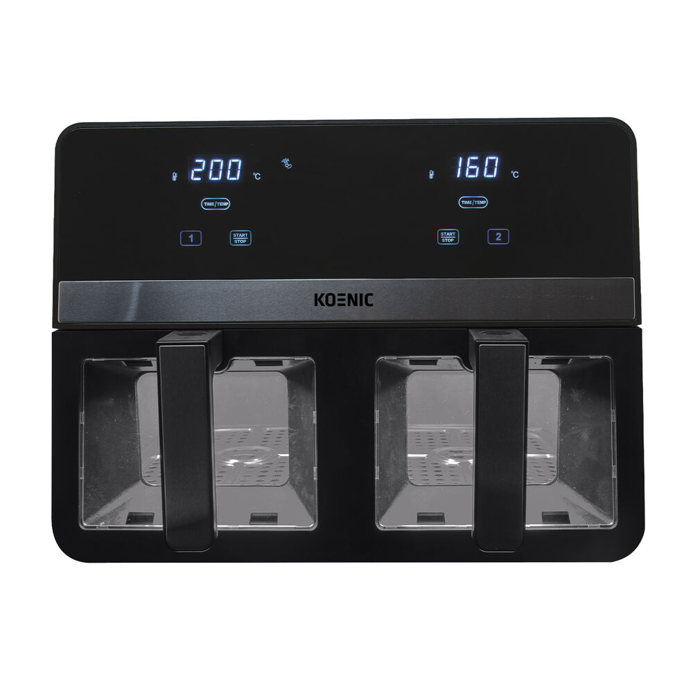 Fritezë Koenic KAF 92424 B Dual Zone, 2400W, 8.9L (2×4.45L), e zezë