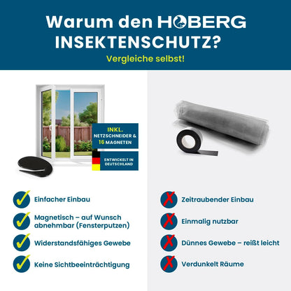 Rrjeta kundër insekteve HOBERG Fenster-Insektenschutz, 150x130 cm, e zezë/transparente