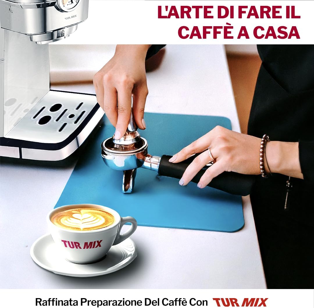 Makinë për kafe TUR MIX TX 590, 1350W, 20 Bar, 1.5L, e hirtë