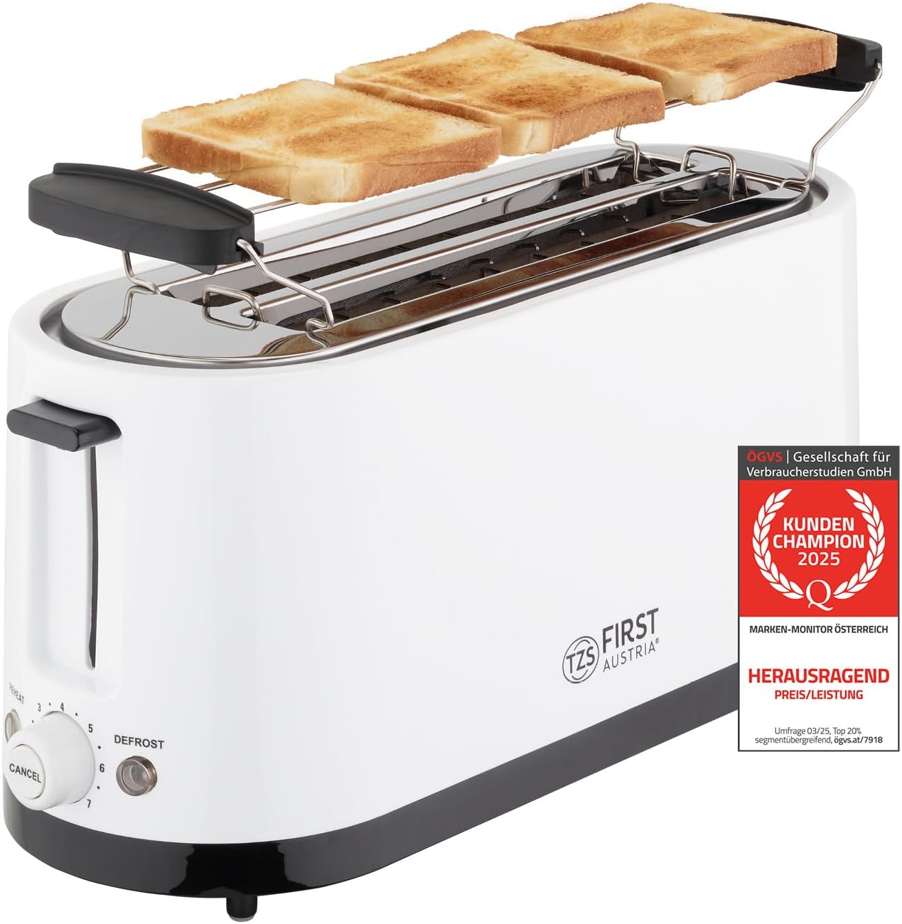 Toster FIRST Austria FA-5368-5 4-Slice, 1400W, XL, i bardhë