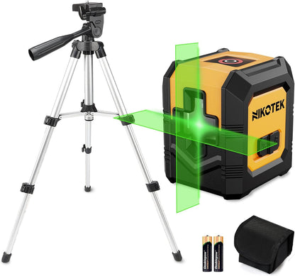 Nivel me laser NIKOTEK Cross-Line Laser Level Class 2, Tripod, i verdhë/zi