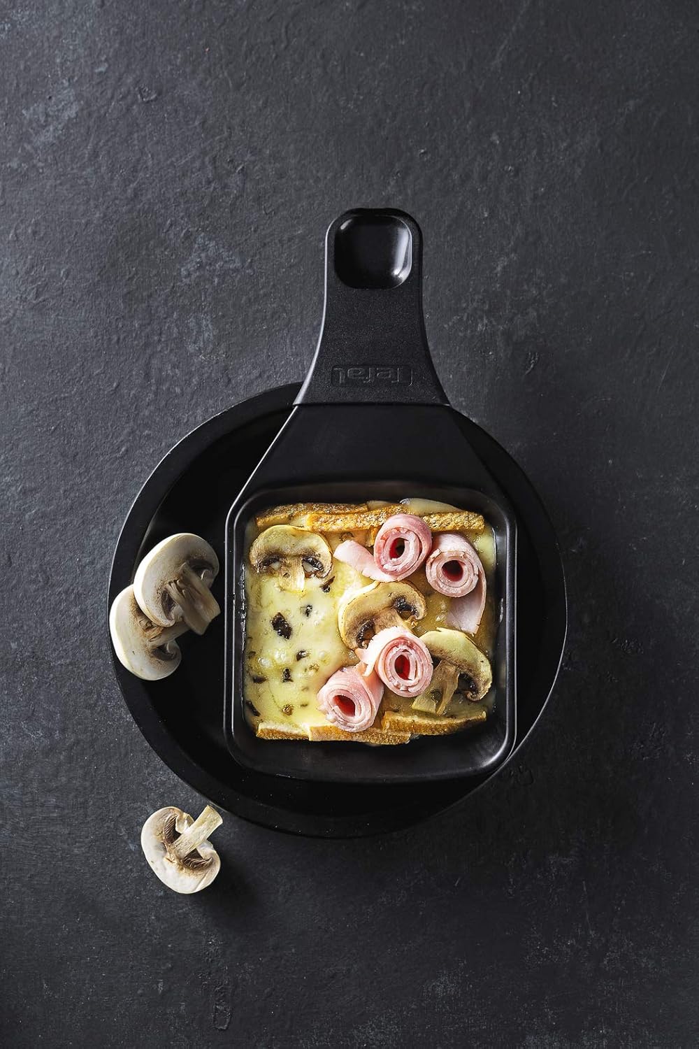 Set grill Tefal Raclette Gourmet RE4588, 1350W, 8 Persona, e zezë