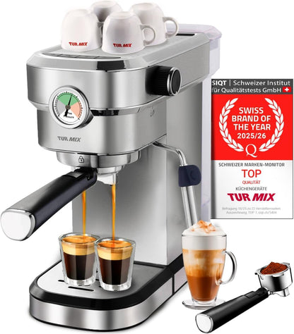 Makinë për kafe TUR MIX TX 590, 1350W, 20 Bar, 1.5L, e hirtë