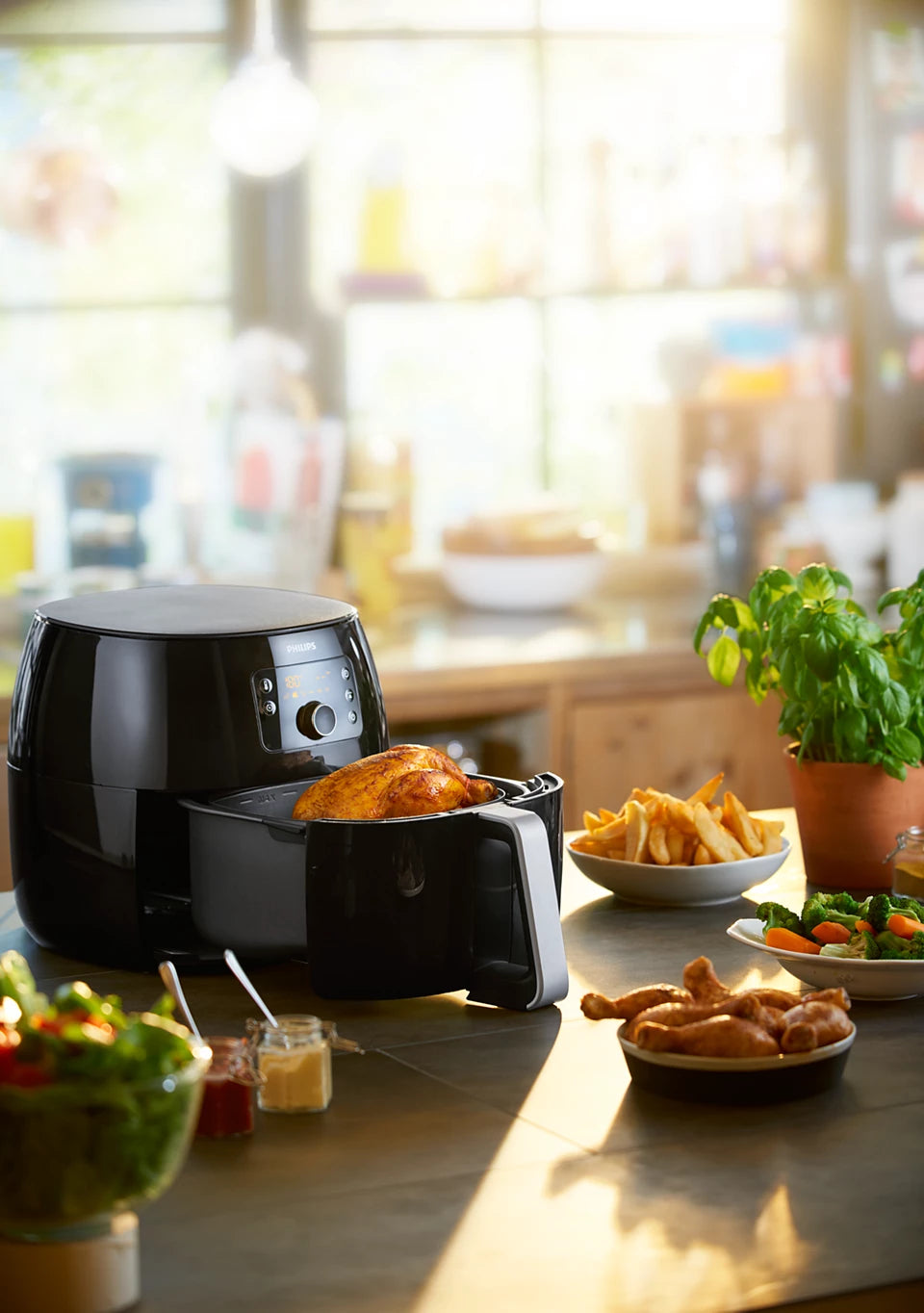 Fritezë PHILIPS Airfryer Premium XXL HD9650/90, 7.3L, 1.4kg, Fat Removal Technology, e zezë