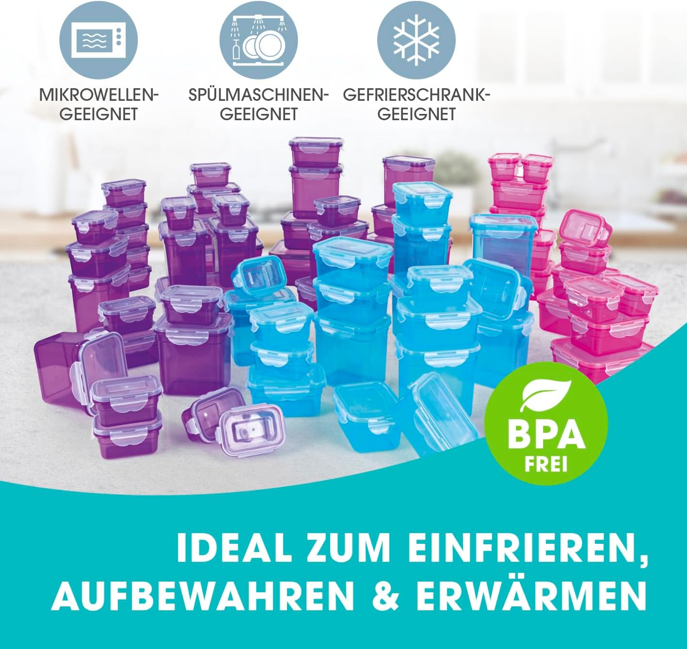 Set kuti për ruajtje të ushqimit GOURMETmaxx Klick-it, 36 pjesë