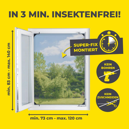 Rrjetë kundër insekteve EASYmaxx Insect Protect, 70–80 cm - 115 x 135 cm, e zezë