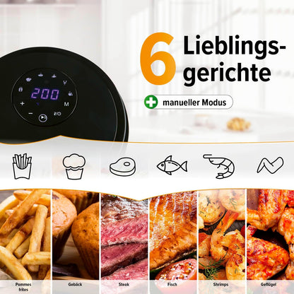Fritezë GOURMETmaxx Digital Air Fryer, 3L, 1400W, e zezë
