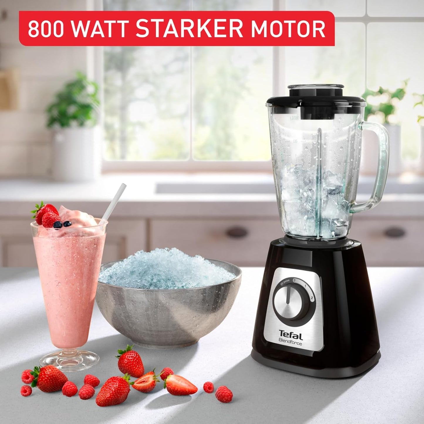 Blender Tefal Blendforce Glass BL438831, 800W, 1.75L