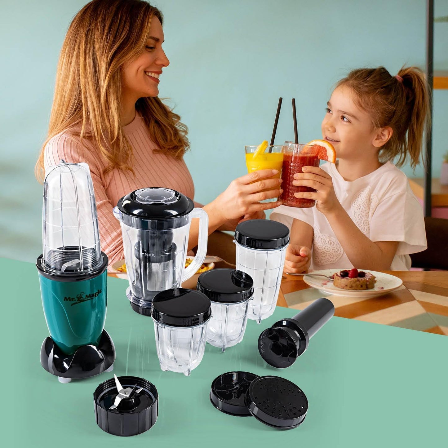 Blender Multifunksional GOURMETmaxx Mr. Magic 9-në-1, 400w, Set 18 Pjesë