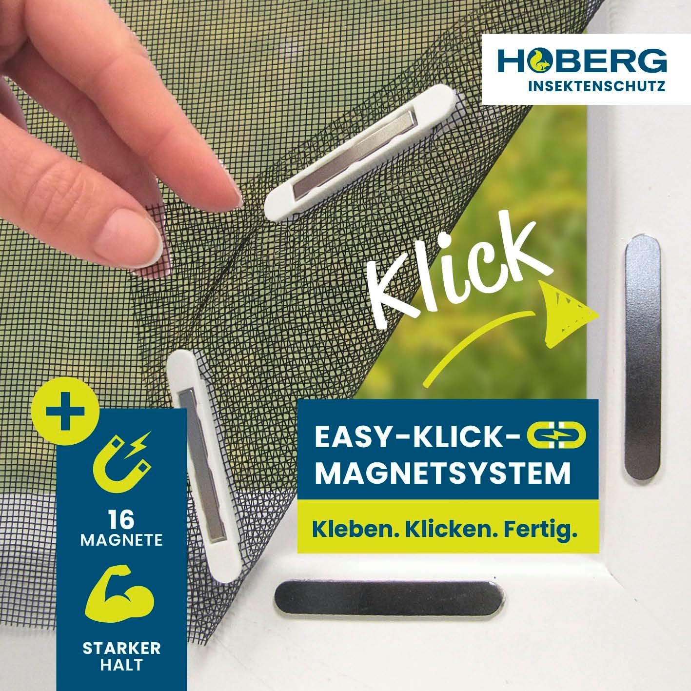 Rrjeta kundër insekteve HOBERG Fenster-Insektenschutz, 150x130 cm, e zezë/transparente