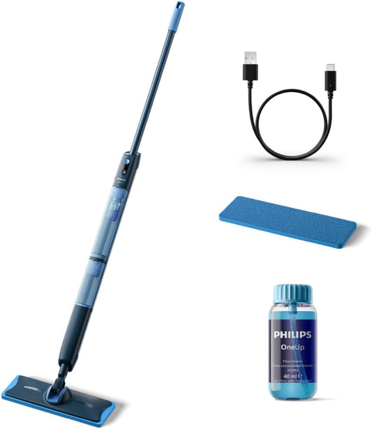 Shtupë elektrike Philips OneUp Electric Mop, 400W, 0.3L, e kaltër