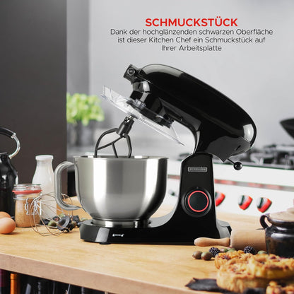 Mikser planetar Bourgini Steel Kitchen Chef Pro, 5.5L, 1800W, i zi