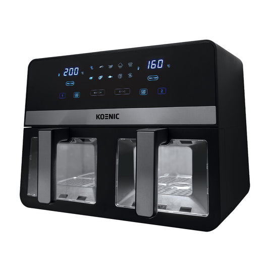 Fritezë Koenic KAF 92424 B Dual Zone, 2400W, 8.9L (2×4.45L), e zezë