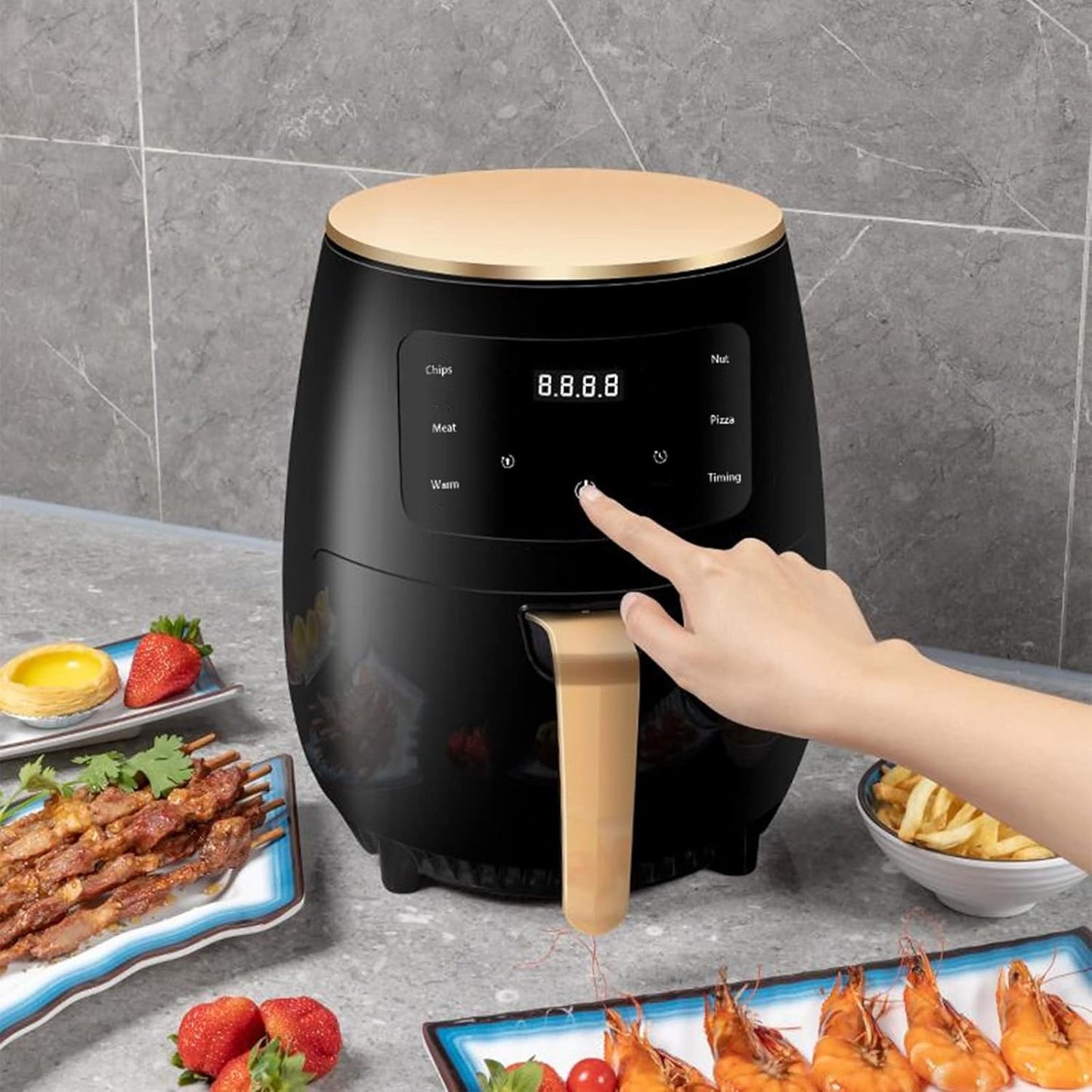 Fritezë Alkana Home, 4.5L, 1400W, e zezë