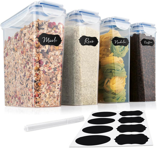 Kuti për ruajtje ushqimi GOURMETmaxx Frischhaltedosen, 4 pjesë, 3.7L, transparente